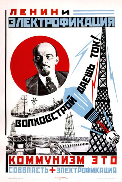 Плакат электрификации страны, 1925 г.