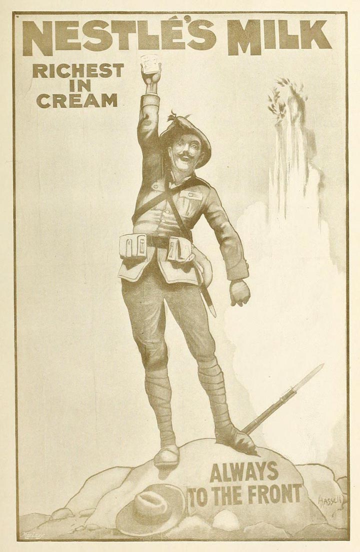«Молочная мука Генри Нестле», рекламный плакат прошлых лет