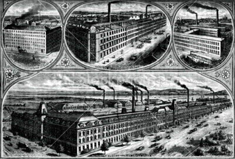 Фабрика Singer Manufacturing Company, г. Элизабеттаун, штат Нью-Джерси, США, 1880 г.